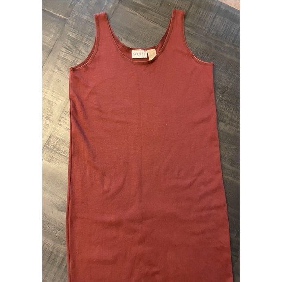 Mixit Vintage 90's Tank Dress Side Slit-Brown - Picture 9 of 10